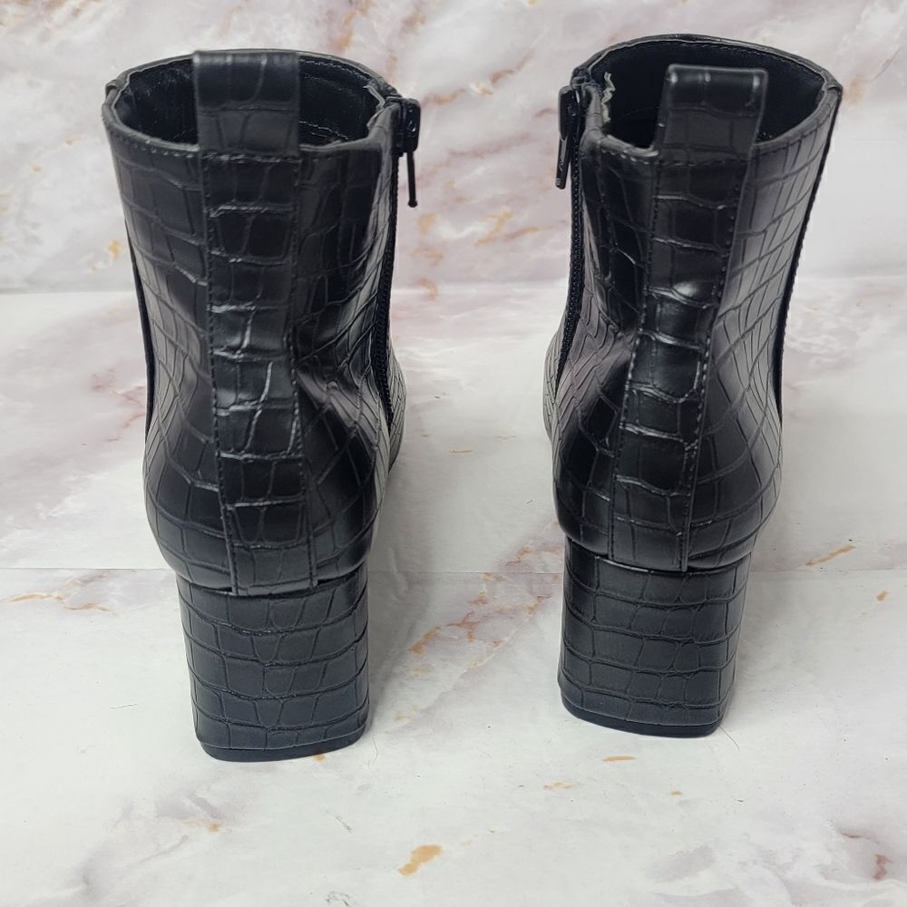 WOMEN'S Time and Tru Black Snake Skin Size 6 - Picture 8 of 11